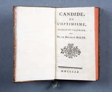 Indications de l'œuvre et de l'auteur de Candide